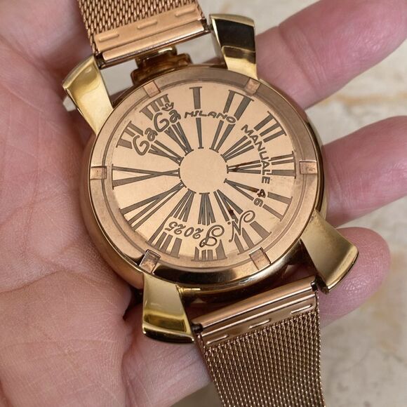 GaGà Milano 46mm Rose Gold SS Multi Colour Rare Model Unisex Quartz Watch - Picture 8 of 15